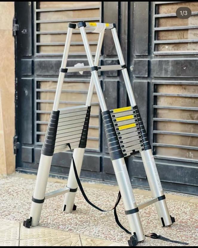 Двојна телескопска алуминиумска скала, продолжна, преносна, повеќенаменска скала